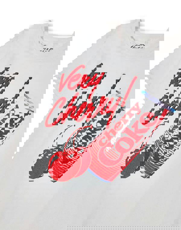 Coca Cola Cherry Coke Womens White Very Cherry Short Sleeved T-Shirt