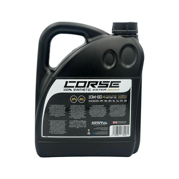 Syntol Corse 4T 10W-60 Fully Synthetic Motorcycle Engine Oil Jaso MA/MA2