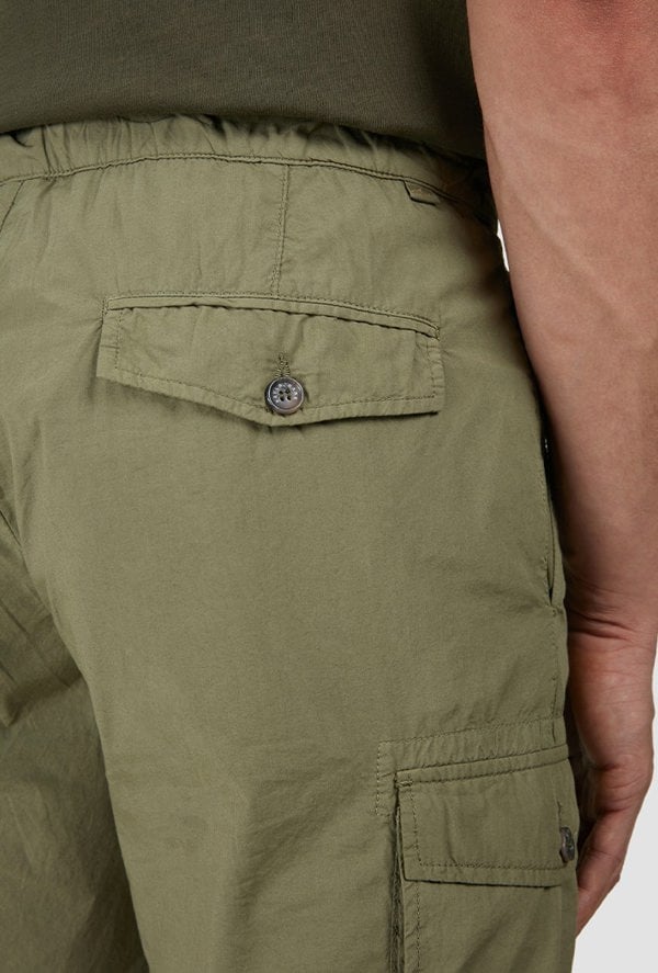 Paul & Shark Men's Cargo Bermuda in Ultralight Poplin Cotton Shorts - Green