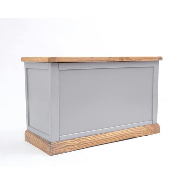Biccari Grey Blanket Box Ottoman