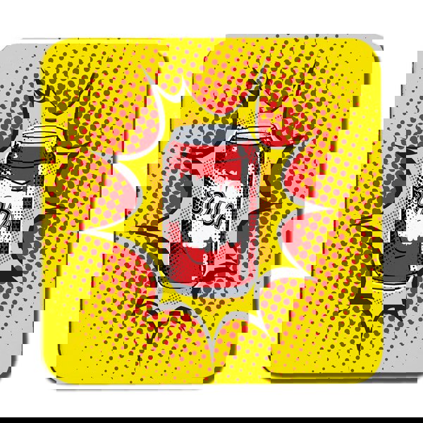 Benjamin Tate Design Drink soda fast food vector illustration in pop art retro style (Coaster)