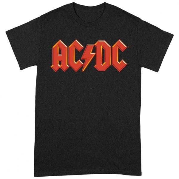 AC/DC Unisex Adult Logo T-Shirt - Black/Red