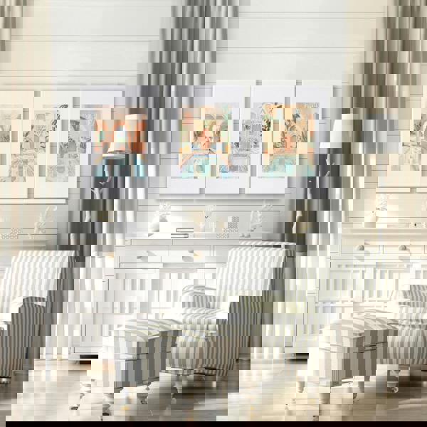 Large Wall Pictures For Living Room | Set of 3 Beach Decor Wall art Prints