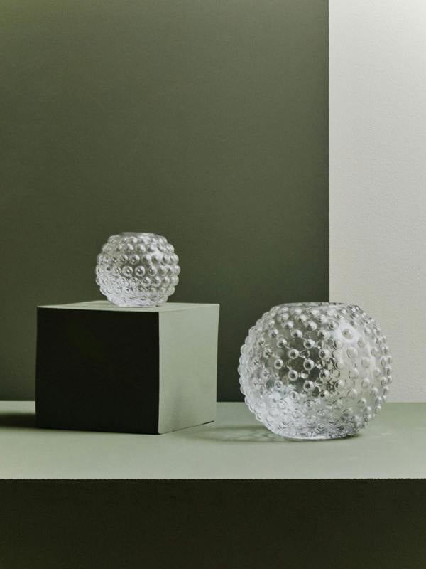 Bolla Large Round Clear Glass Vase