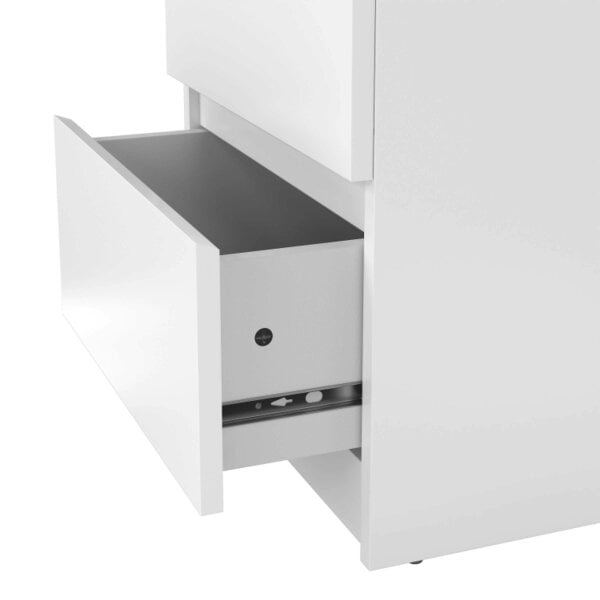 Wyld Haus Budapest White Wood Bedside Table 2 Drawers