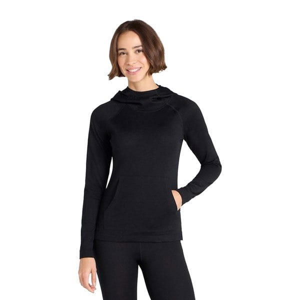 Animal Womens Merino Wool Hoodie - Black