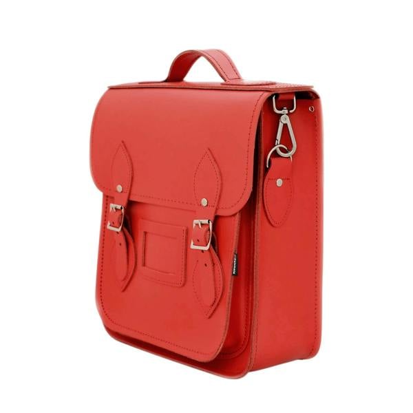 Zatchels Handmade Leather City Backpack - Pillar Box Red