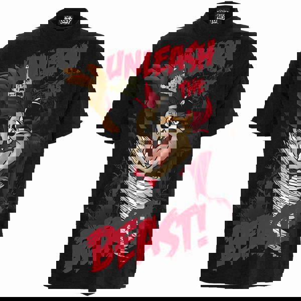 TAZ - UNLEASH THE BEAST - Front Print T-Shirt Black