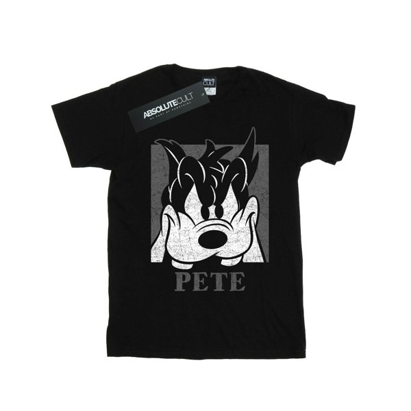 Disney Mens Pete Cropped Head T-Shirt - Black