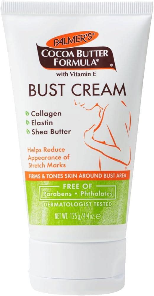 Palmer's Cocoa Butter Formula Bust Firming Cream a powerful antioxidant that helps improve the appearance of scars, stretch marks and imperfections on the skin, giving a more even and toned appearance.