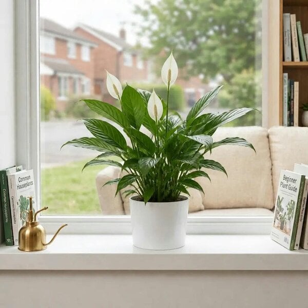 Spathiphyllum Peace Lily – Elegant White Flowers and Glossy Green Indoor Houseplant
