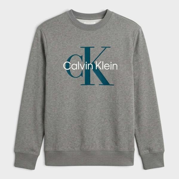 Calvin Klein Logo Crewneck Sweatshirt Grey