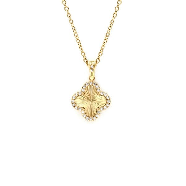 Say It With Timeless Clover Necklace - Yellow Gold Plated