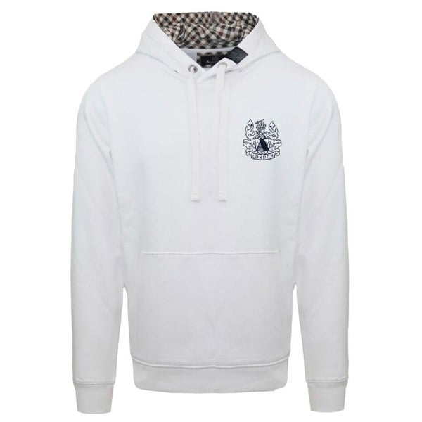 Aquascutum Branded Hood Hoodie - White