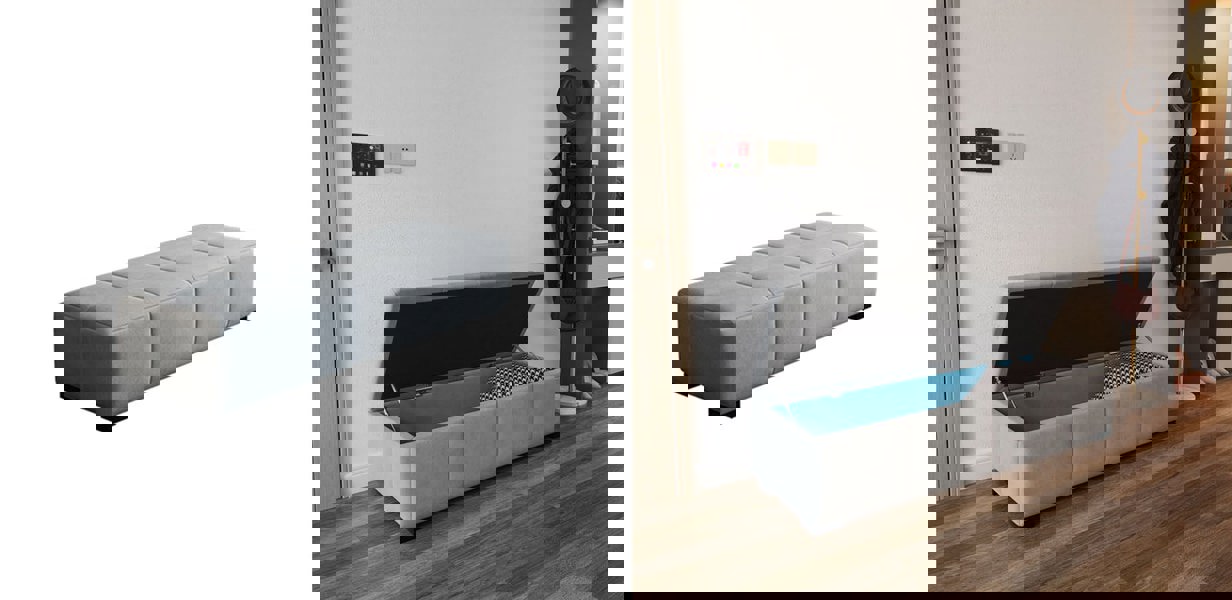 LA23 Bench Storage, Velvet-Rit Concept-Rit Concept