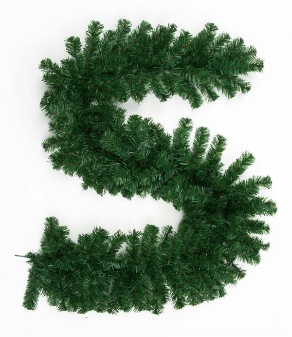 2m Green Alaskan Pine Plain Christmas Garland for Indoor and Sheltered Outdoor Display image 1