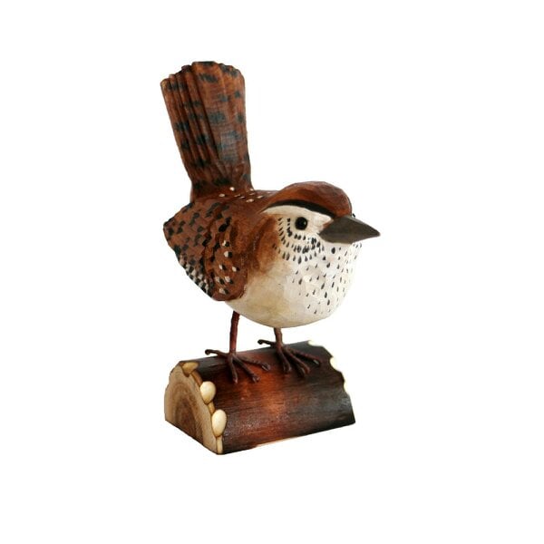 EDH Door Hardware RSPB Hand Crafted Wooden Wren with Display Box