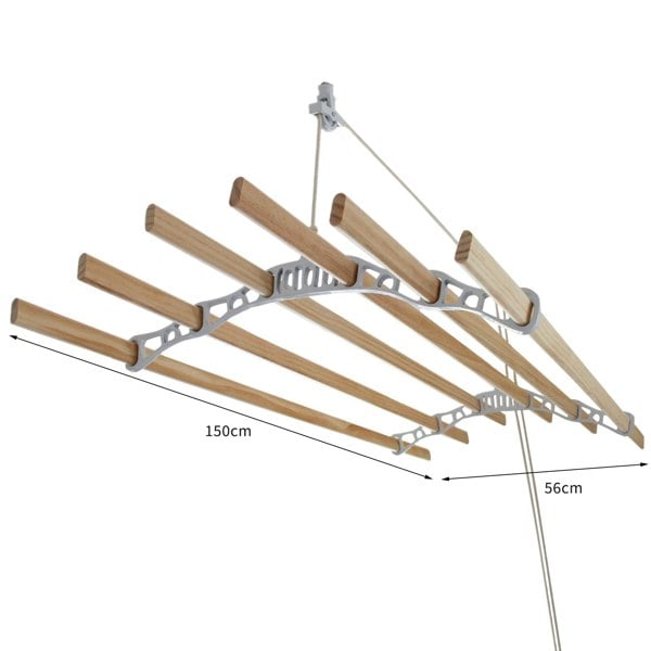 Monstershop Clothing Airer Ceiling Pulley - White - 1.5m