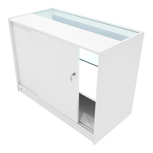 Monstershop Hyperion LED Shop Counter Set K1200, B1200, TB60 & LM60 - White