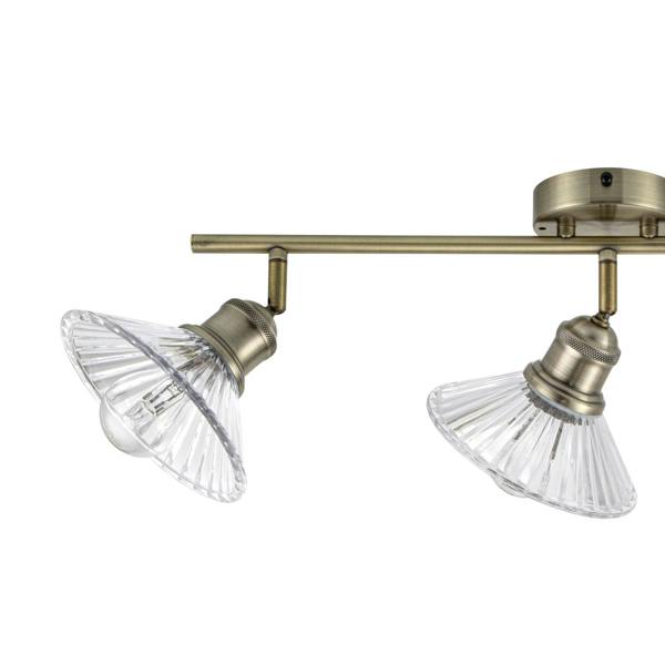 COSYLYTE Milan Bathroom Bar Ribbed Glass Spotlight