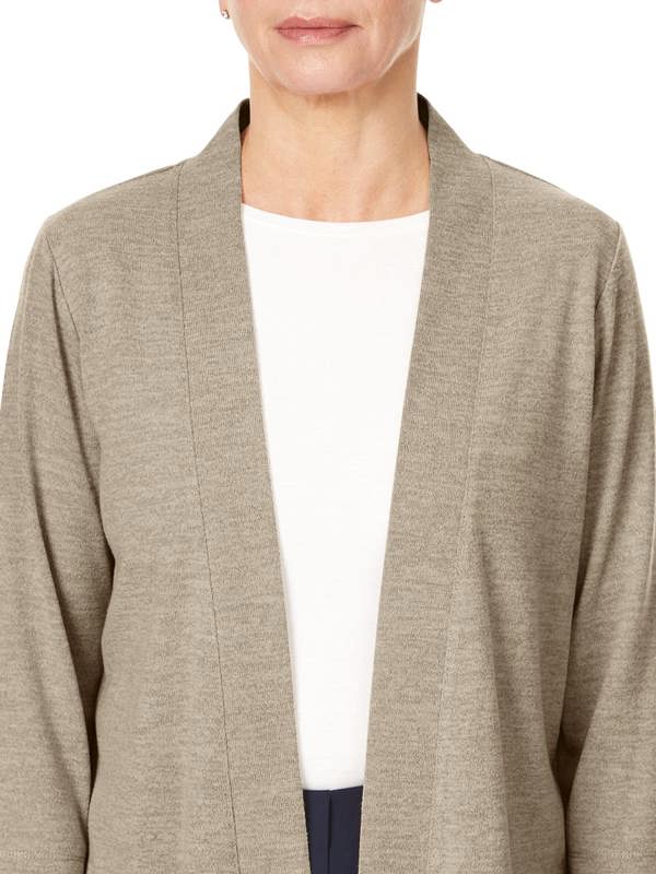 PennyPlain Long Line Cardi - Oatmeal