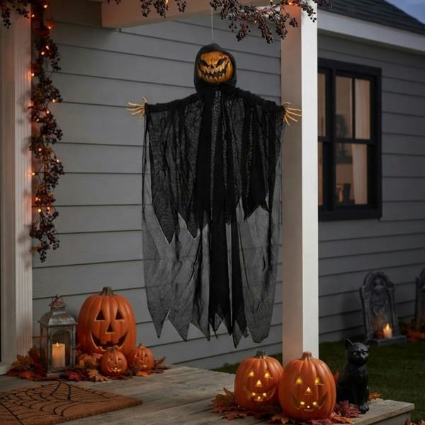 Garden Greatness Spooky Hanging Pumpkin Reaper Decoration