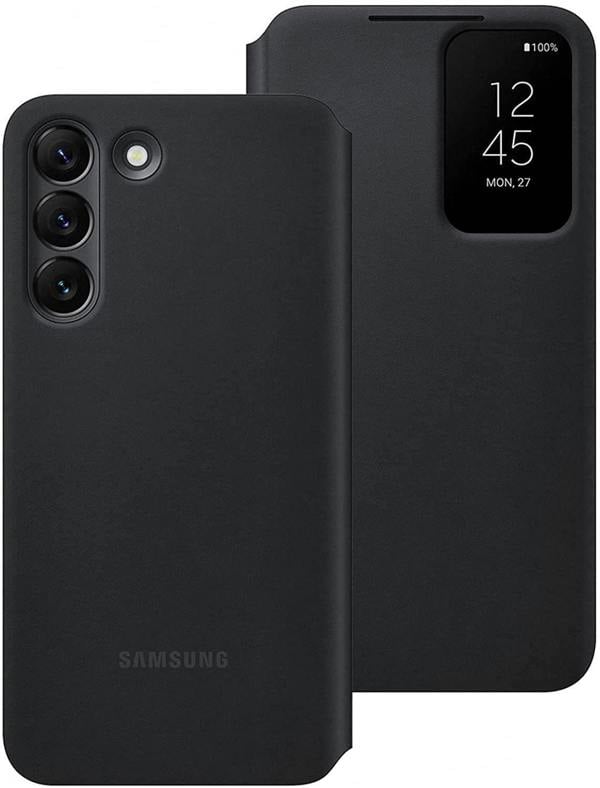 Samsung Galaxy S22 Plus Smart Clear View Cover Black - EF-ZS906CBEGEW