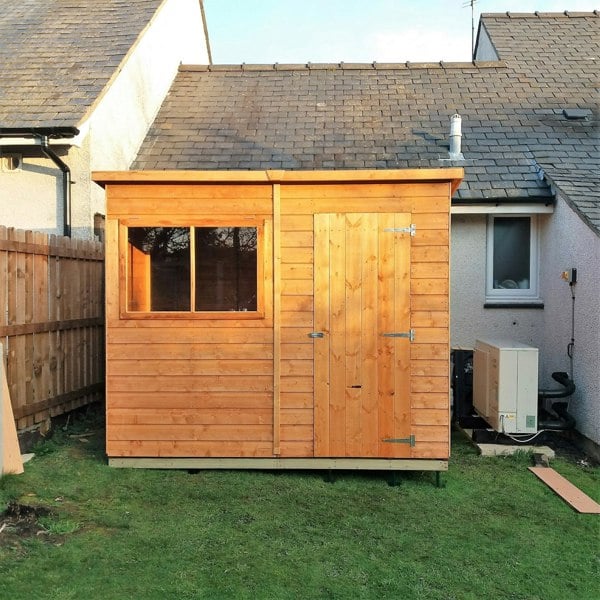 Shire Pent 8x6 12mm interlock Clad wooden Shed - Best Shed