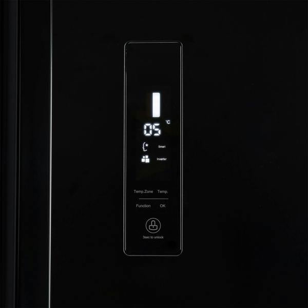 Willow 430L American Style Fridge Freezer WSBS84DB - Black
