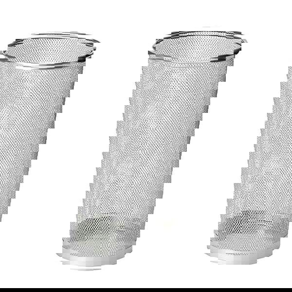 KAV Metal Mesh Wastebasket Paper Bin - Round Trash Lightweight Circular Rubbish Can for Kitchen, Bathroom, Bedroom, Office - Size 27x23.5x23.5 cm