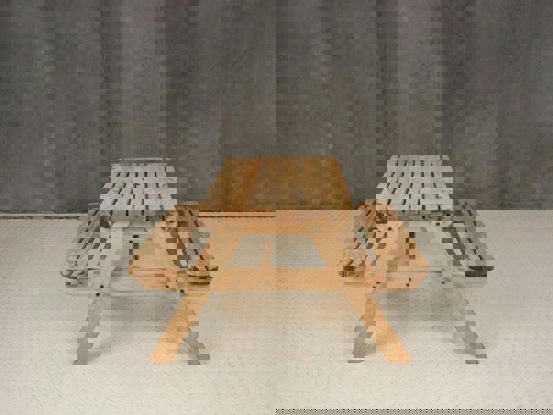 Classic pub-style picnic bench and table with rustic finish, designed for outdoor dining areas such as gardens, patios, cafés, and public spaces.