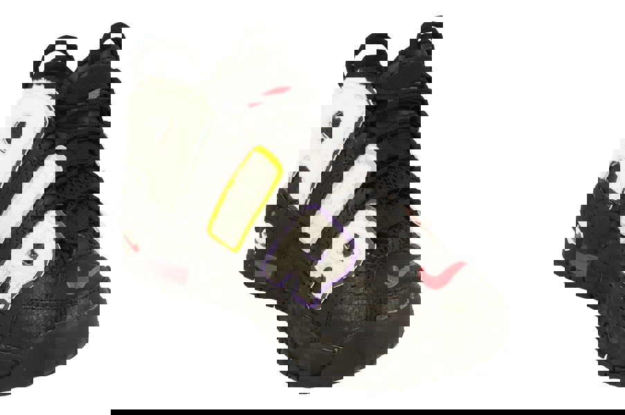 Nike Air More Uptempo GS Basketball Trainers Dq7780  001 - Black University Red White 001 - Photo 3