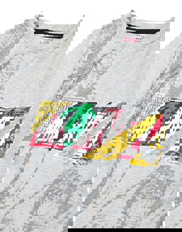 Marvel Unisex Kids Grey Front Logo Print Short Sleeved T-Shirt