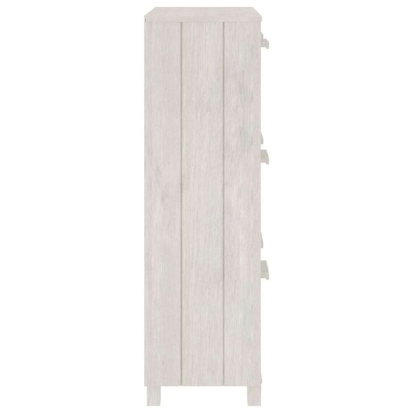 Berkfield Shoe Cabinet HAMAR White 59.5x35x117 cm Solid Wood Pine