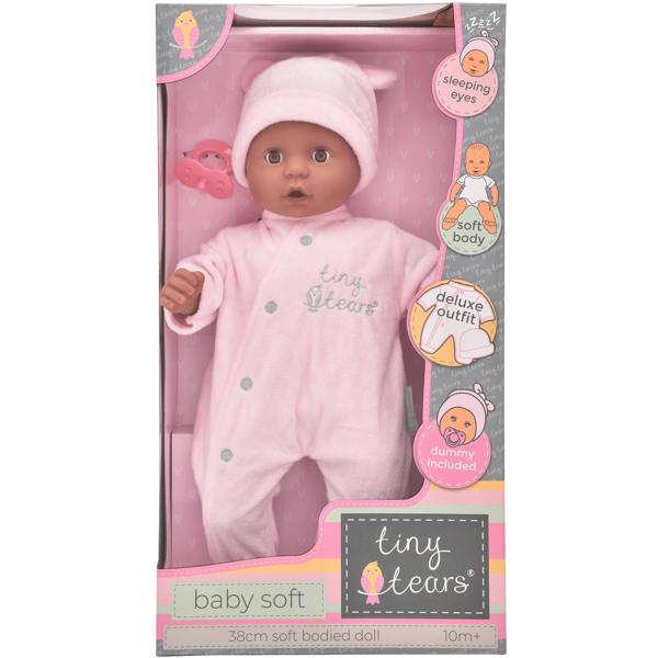 Tiny Tears 15'' (38 cm) Baby Soft  Pink Outfit - Black