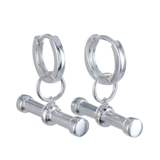 Reeves & Reeves Sterling Silver T-Bar Earrings