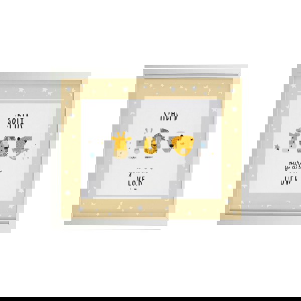 Personalised Memento Company Personalised Scandi Animals White Poster Frame