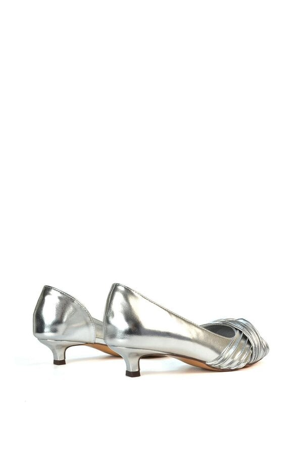 XY LONDON Pointed Toe Kitten Low Heel Classic Bridal Shoe Pumps