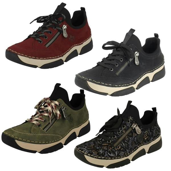 Rieker Ladies Sneakers By Rieker Lace Up Shoes 45973