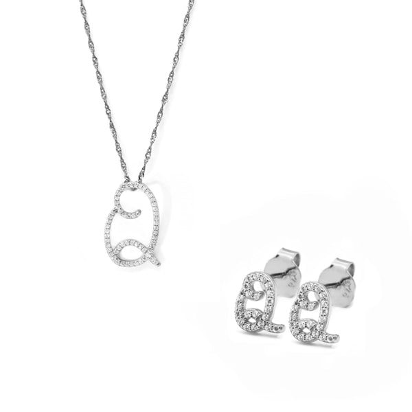 Say It With Luxe Initial Gift Set - Sterling Silver