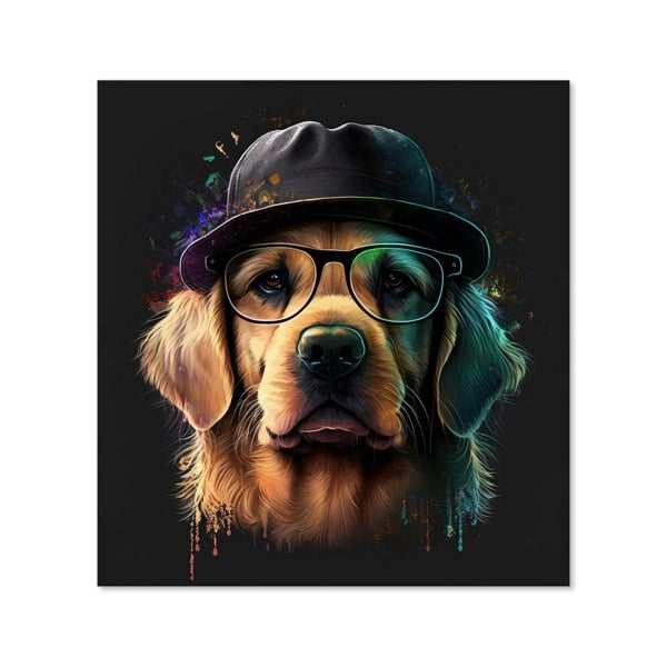 Warren Reed - Designer Golden Retriever Dog Splashart Kitchen Splashback