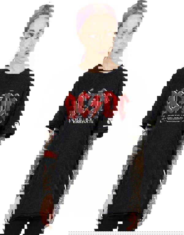 AC/DC Mens Black Band Logo Short Sleeved T-Shirt