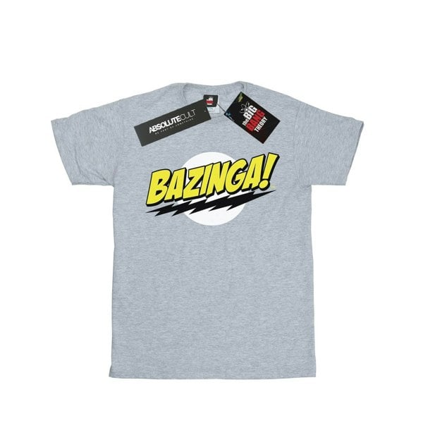 The Big Bang Theory Womens Bazinga Boyfriend T-Shirt - Sports Grey