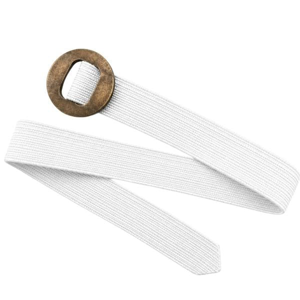 Solis Accessories Chunky Rattan Stretch Belt with Wooden Buckle