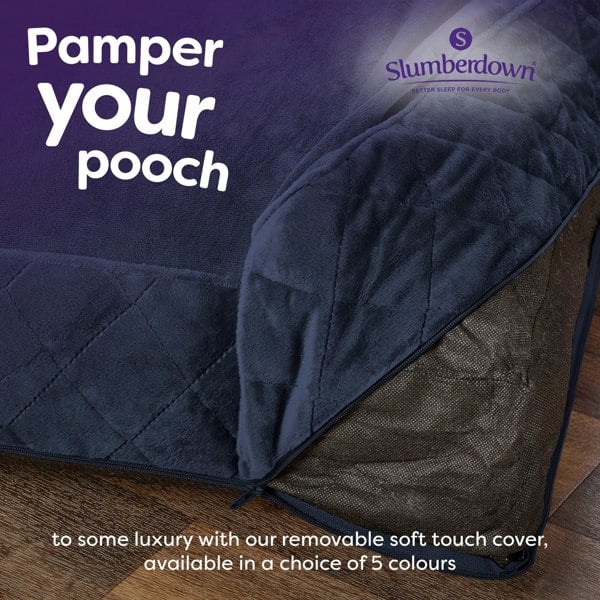 Paws for Slumber Padded Pet Bed, Blue, Extra Large