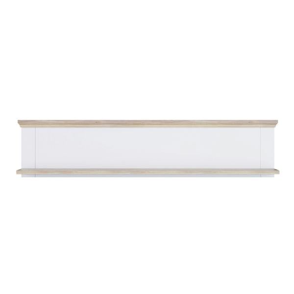 Furniture To Go Pontypool Wall Shelf in White and Riva Oak