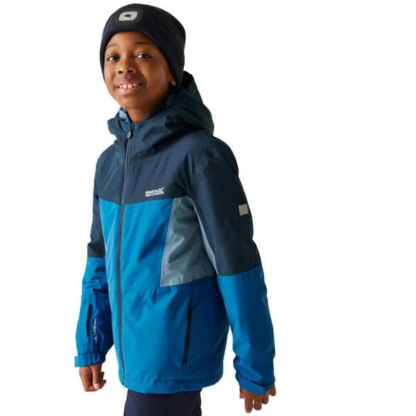 Regatta Childrens/Kids Beamz Insulated Waterproof Jacket - Moonlight Denim/Snorkel Blue - 