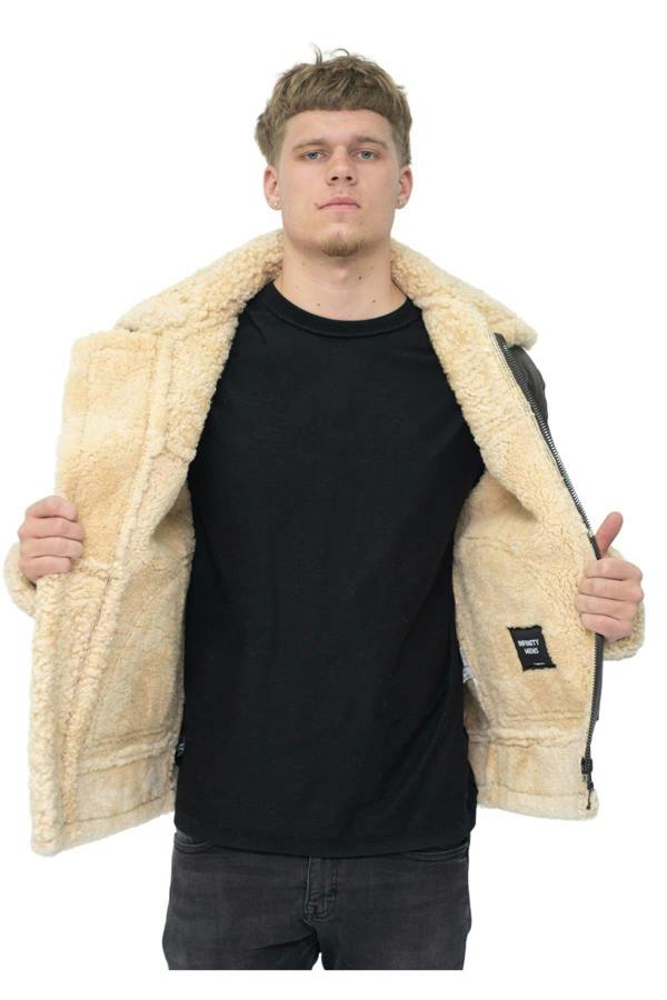 Infinity Leather Mens B3 Shearling Sheepskin Aviator Jacket-Gloucester