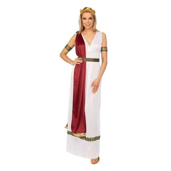 Bristol Novelty Womens/Ladies Greek Goddess Costume - White/Red - 