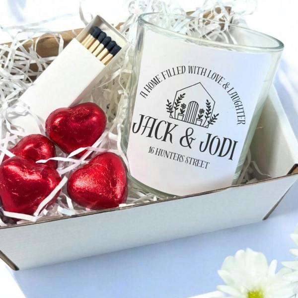 Aye Do Gifts Personalised Little New Home Candle Gift Set | Couples, Friends